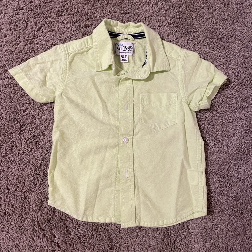 18-24 month short sleeve button-up, baby boys